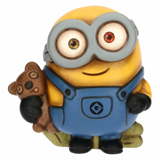 Bob Minion Figur mit zwei verschiedenen Augenfarben und Teddybär aus Minions