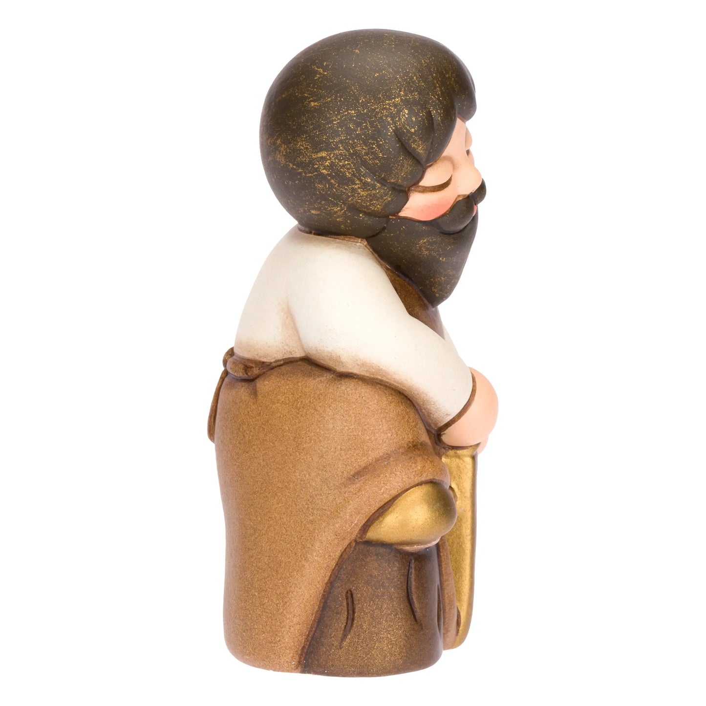 Detailreiche Keramikfigur Zimmermann von THUN für die Weihnachtsdekoration
