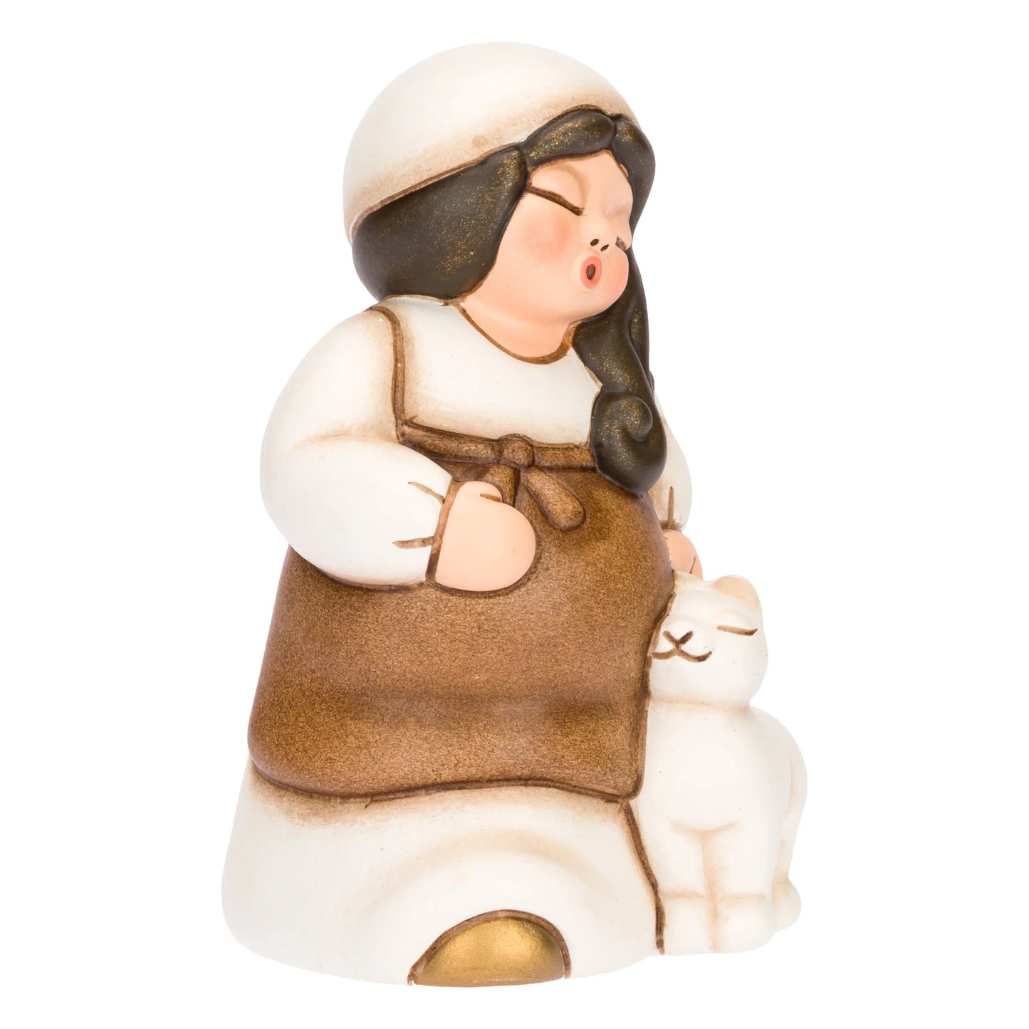 THUN Weihnachtskrippe mit schwangere Frau Keramikfigur