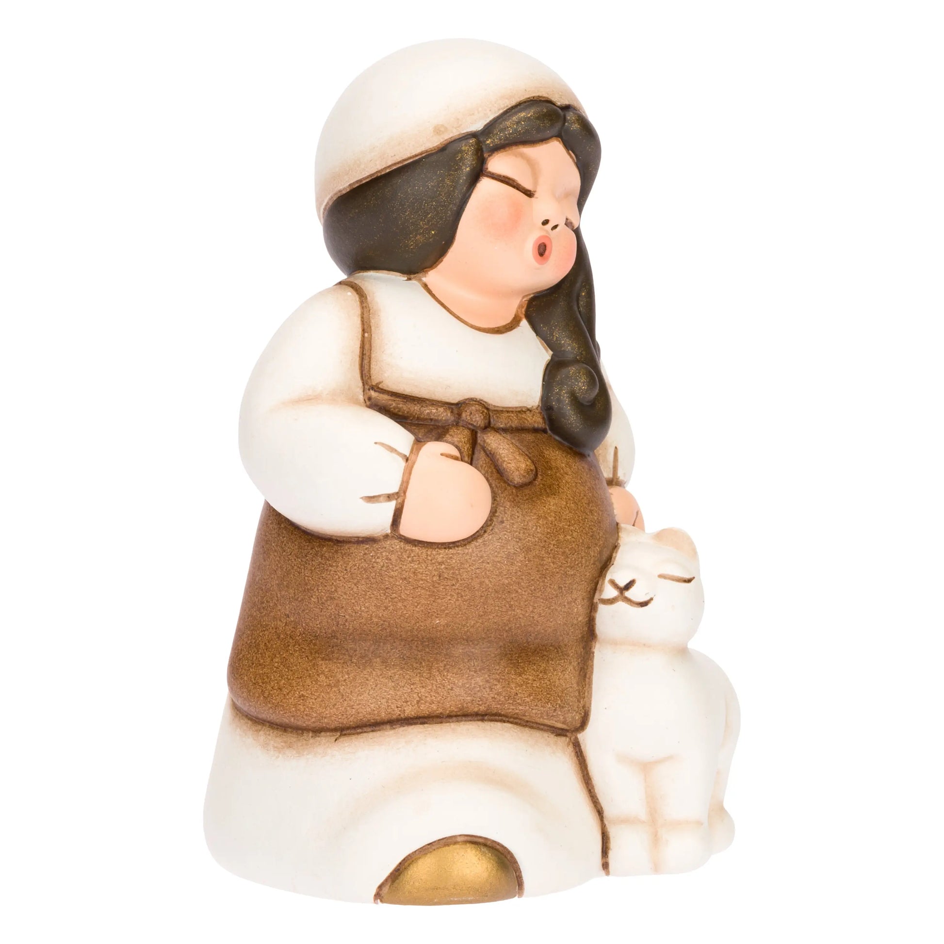 THUN Weihnachtskrippe mit schwangere Frau Keramikfigur