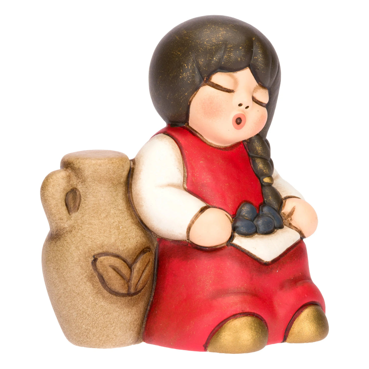 Keramik-Krippenfigur von THUN: Mädchen mit Oliven für die Classic Krippe
