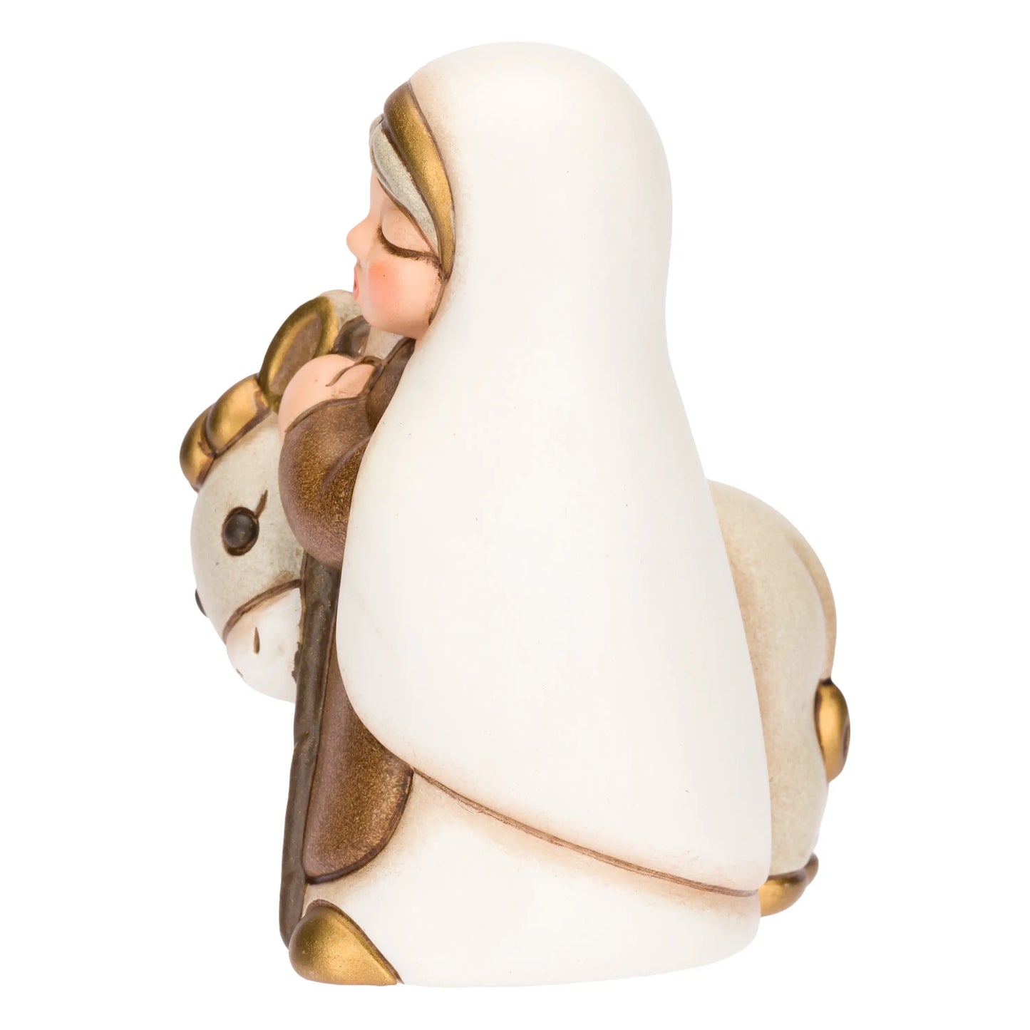 T11660280A83 Krippenfigur Großmutter mit Esel