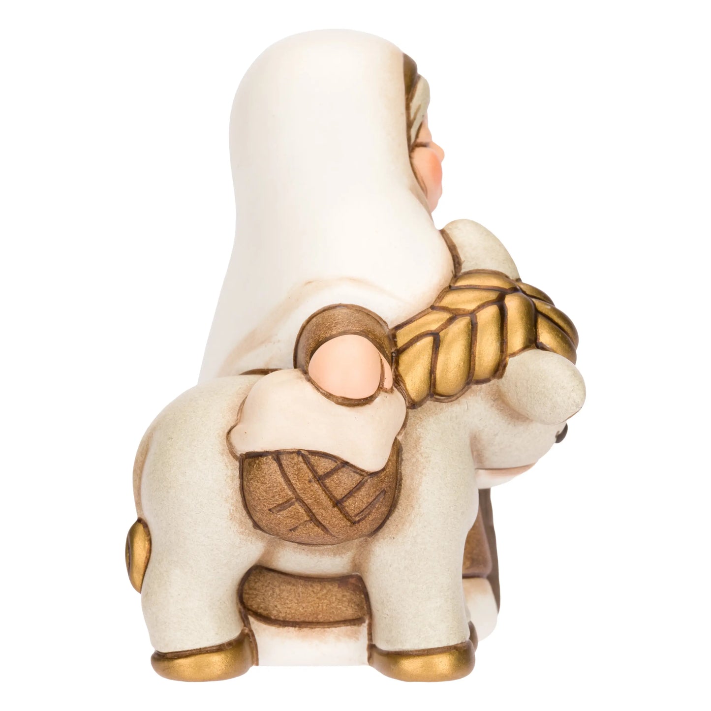 T11660280A83 Krippenfigur Großmutter mit Esel