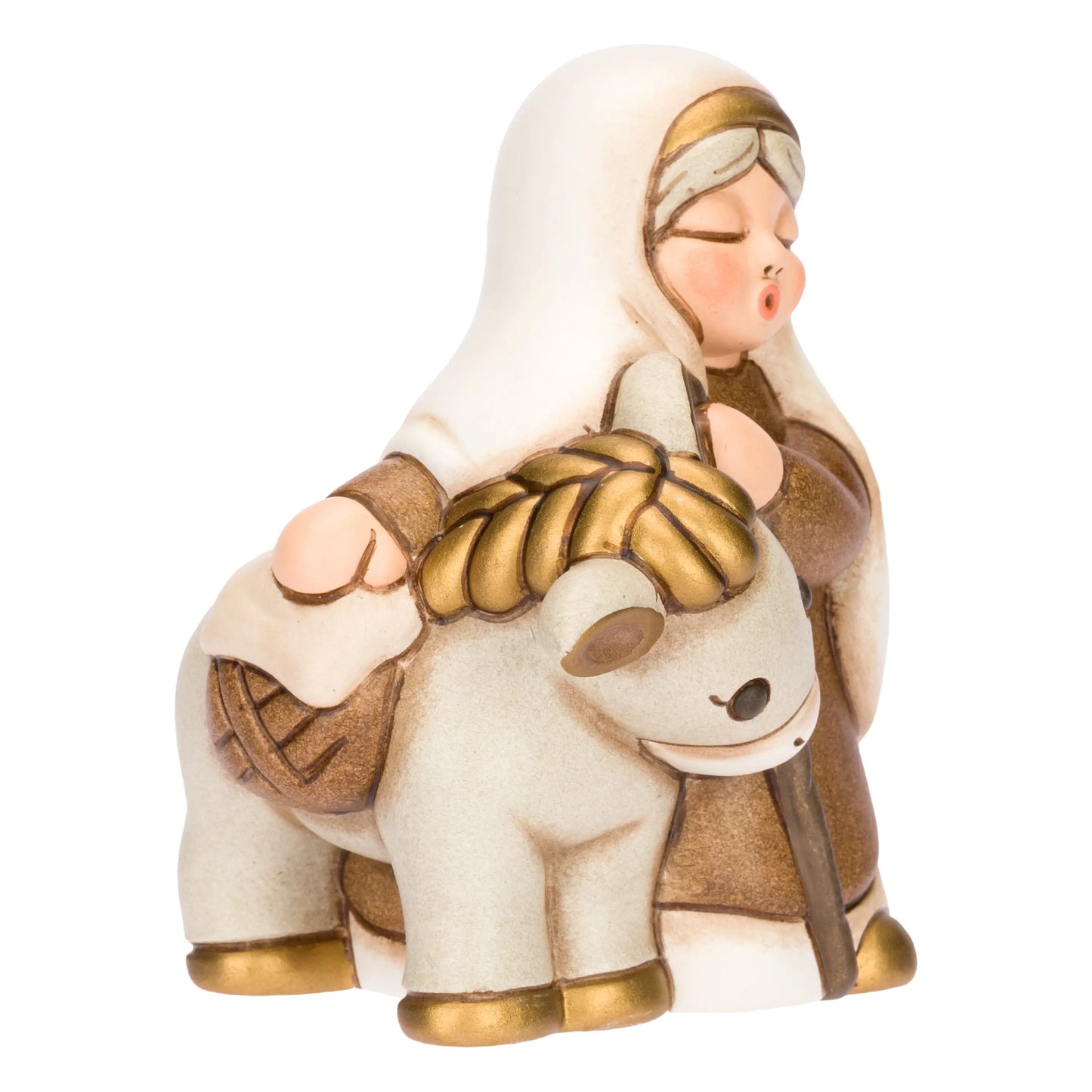 T11660280A83 Krippenfigur Großmutter mit Esel