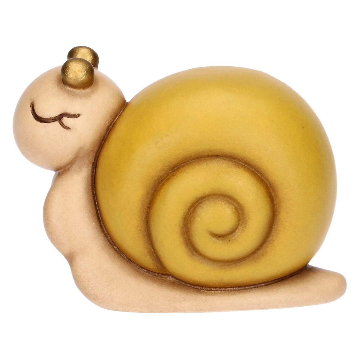 Handbemalte Keramikschnecke als Dekofigur