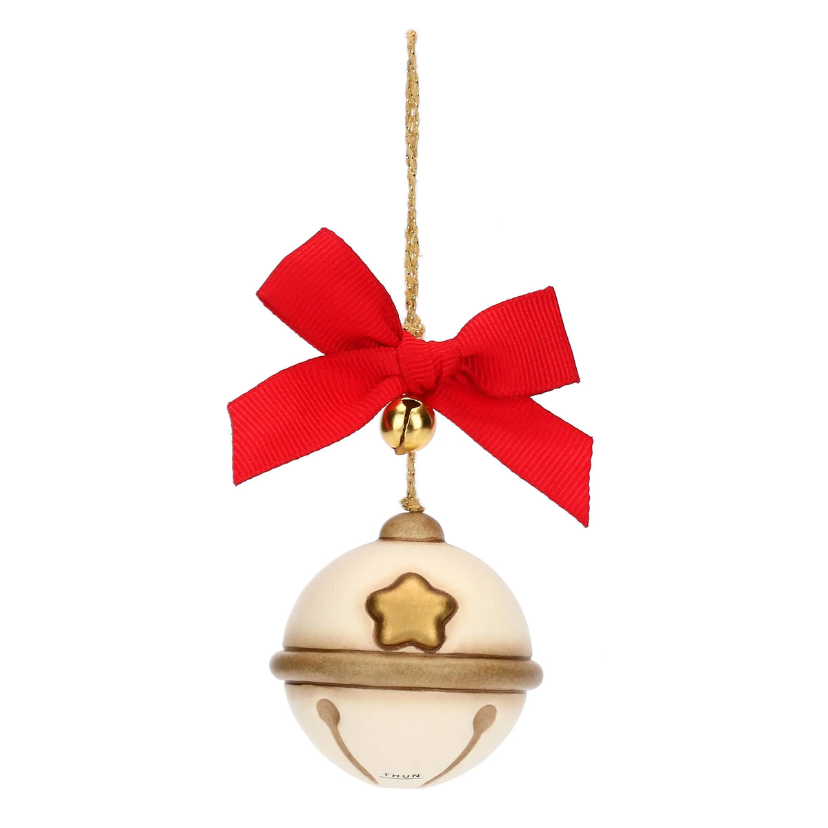 Nostalgische Keramikglocke als Weihnachtsbaumschmuck
