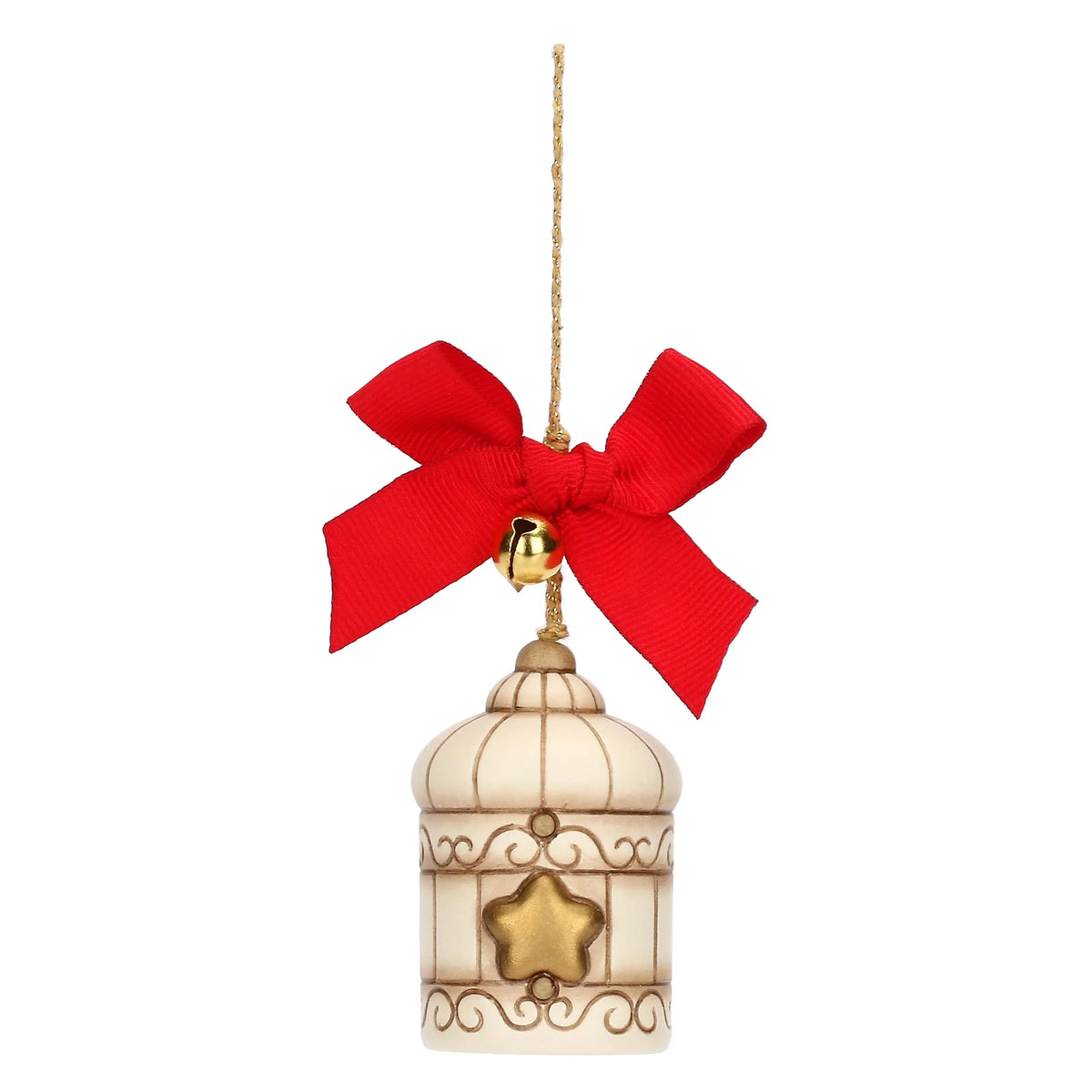 Nostalgischer Keramik-Vogelkäfig als Weihnachtsbaumschmuck