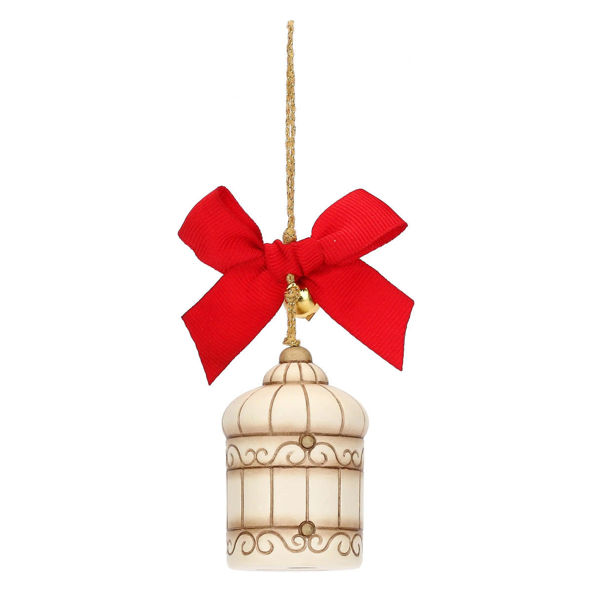 Keramik-Vogelkäfig als besonderer Christbaumschmuck