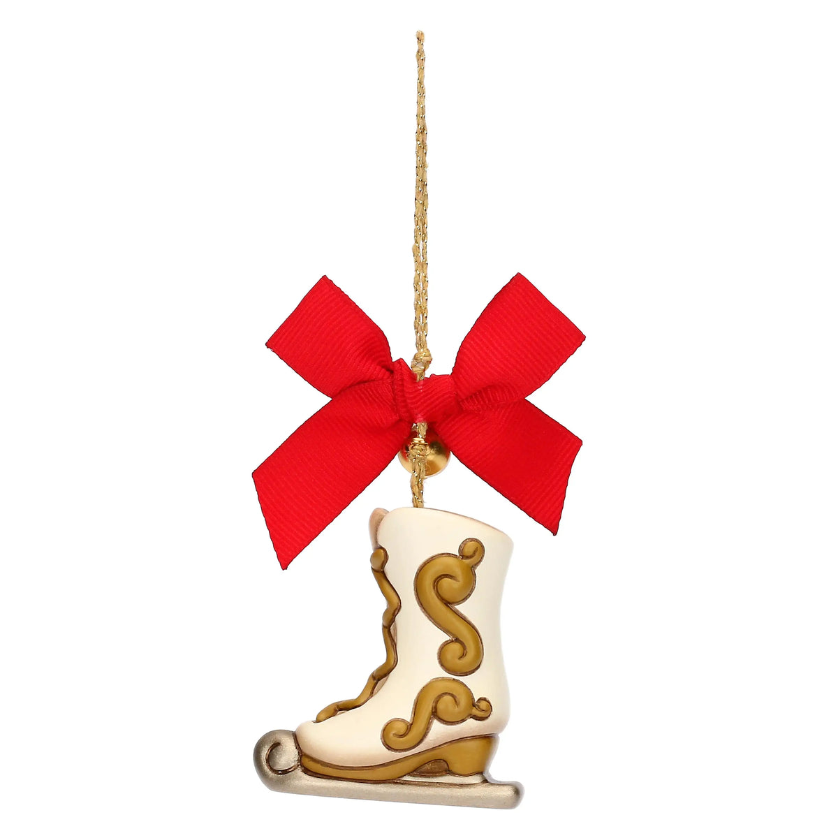 Keramikschlittschuh als winterlicher Christbaumschmuck