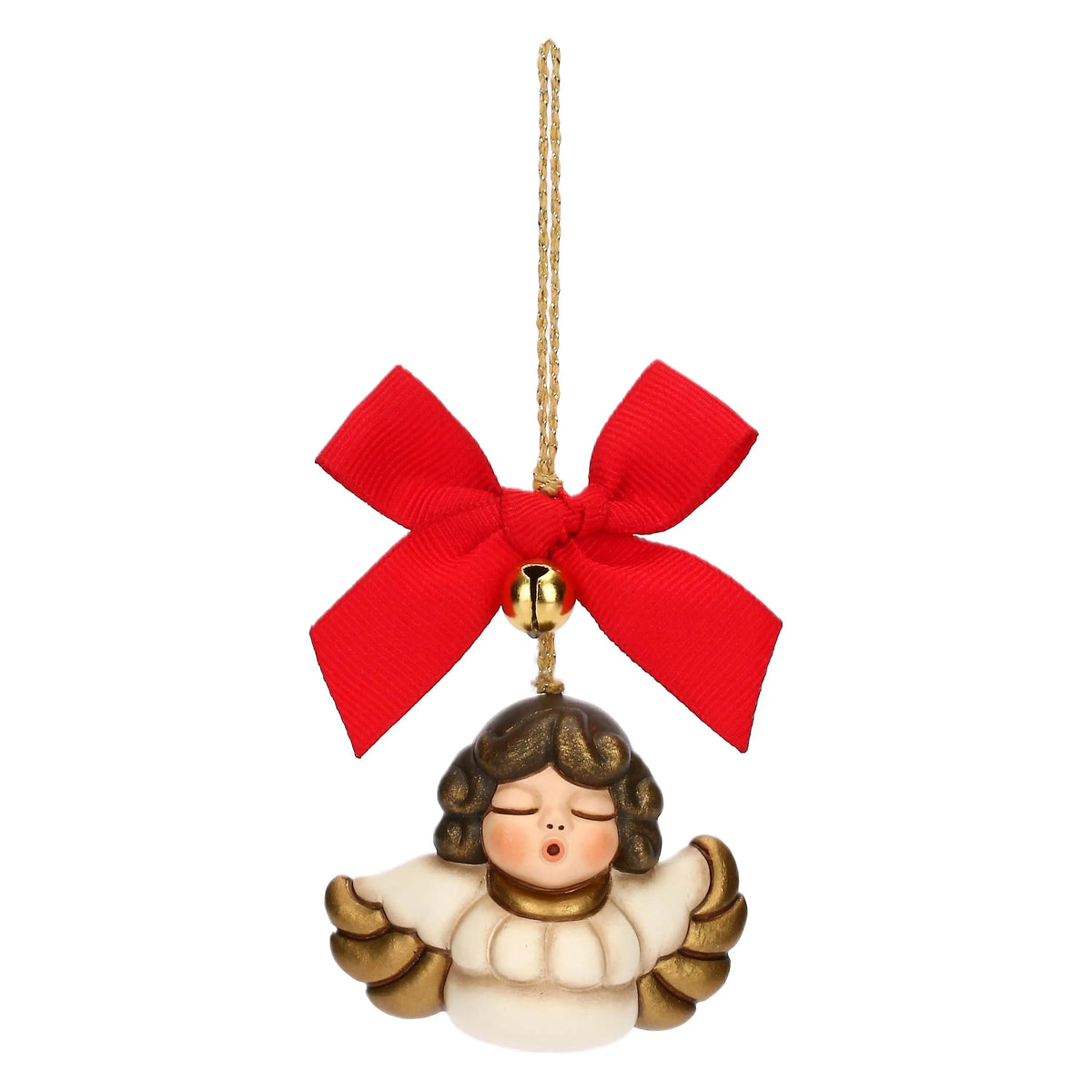 Nostalgischer Keramikengel als Weihnachtsbaumschmuck
