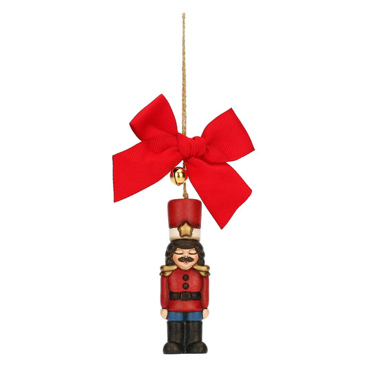 Großer nostalgischer Keramik-Nussknacker als Weihnachtsbaumschmuck