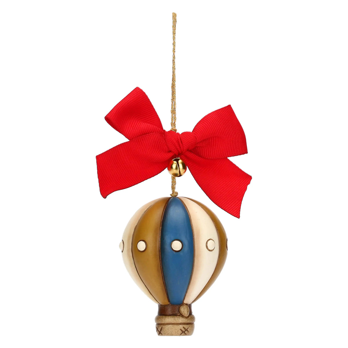 Großer Keramik-Heißluftballon als nostalgischer Weihnachtsbaumschmuck