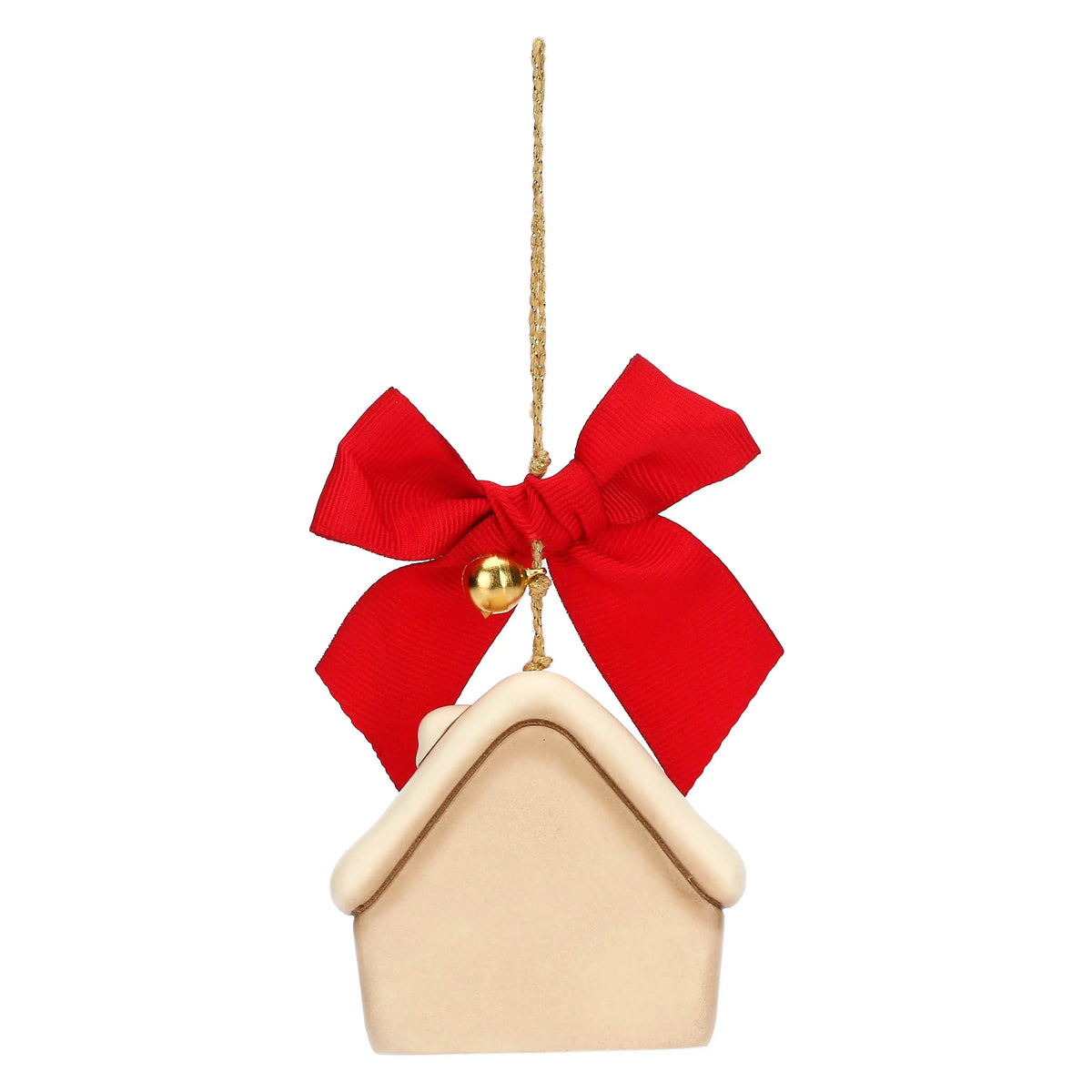 Großes Keramikhaus als besonderer Christbaumschmuck