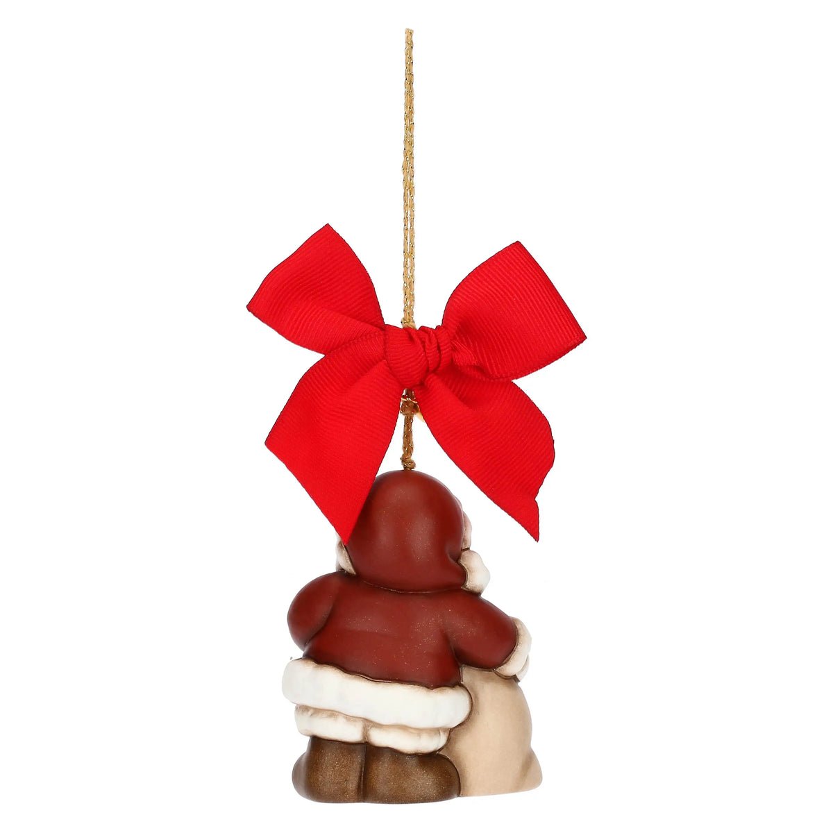 Großer Keramik-Weihnachtsmann als beeindruckender Christbaumschmuck