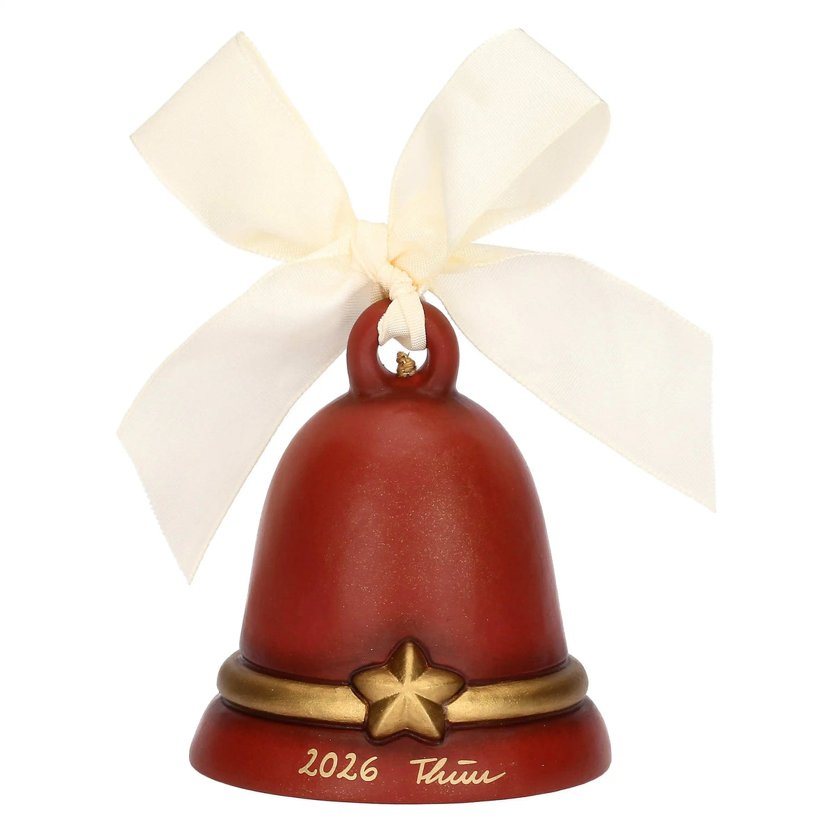 Elegante Weihnachtsglocke in rot als Christbaumschmuck