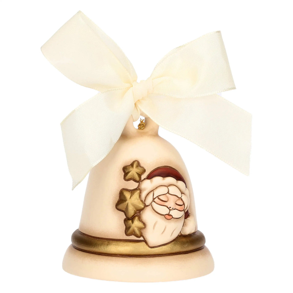 Elegante Weihnachtsglocke in Champagner als Christbaumschmuck