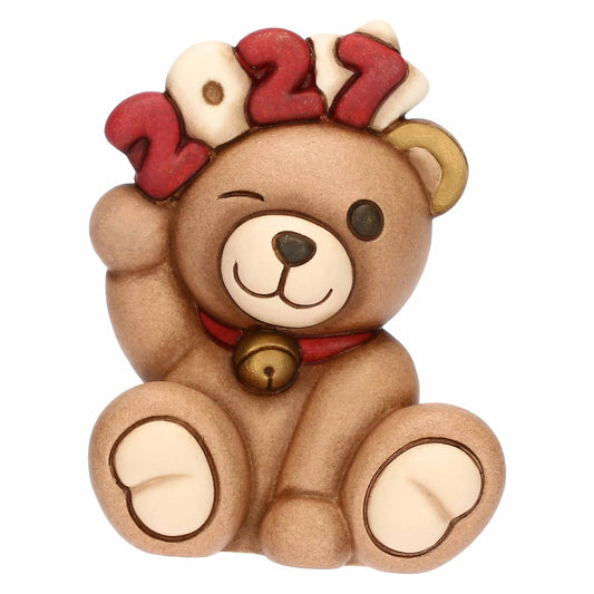 Keramik-Teddybär Frohes Neues Jahr 2027