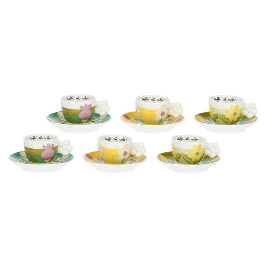 P4896P00 Set of 6 porcelain espresso cups Florianne primavera "This product is currently out of stock. Please contact us so that we can inform you of the next possible delivery date."