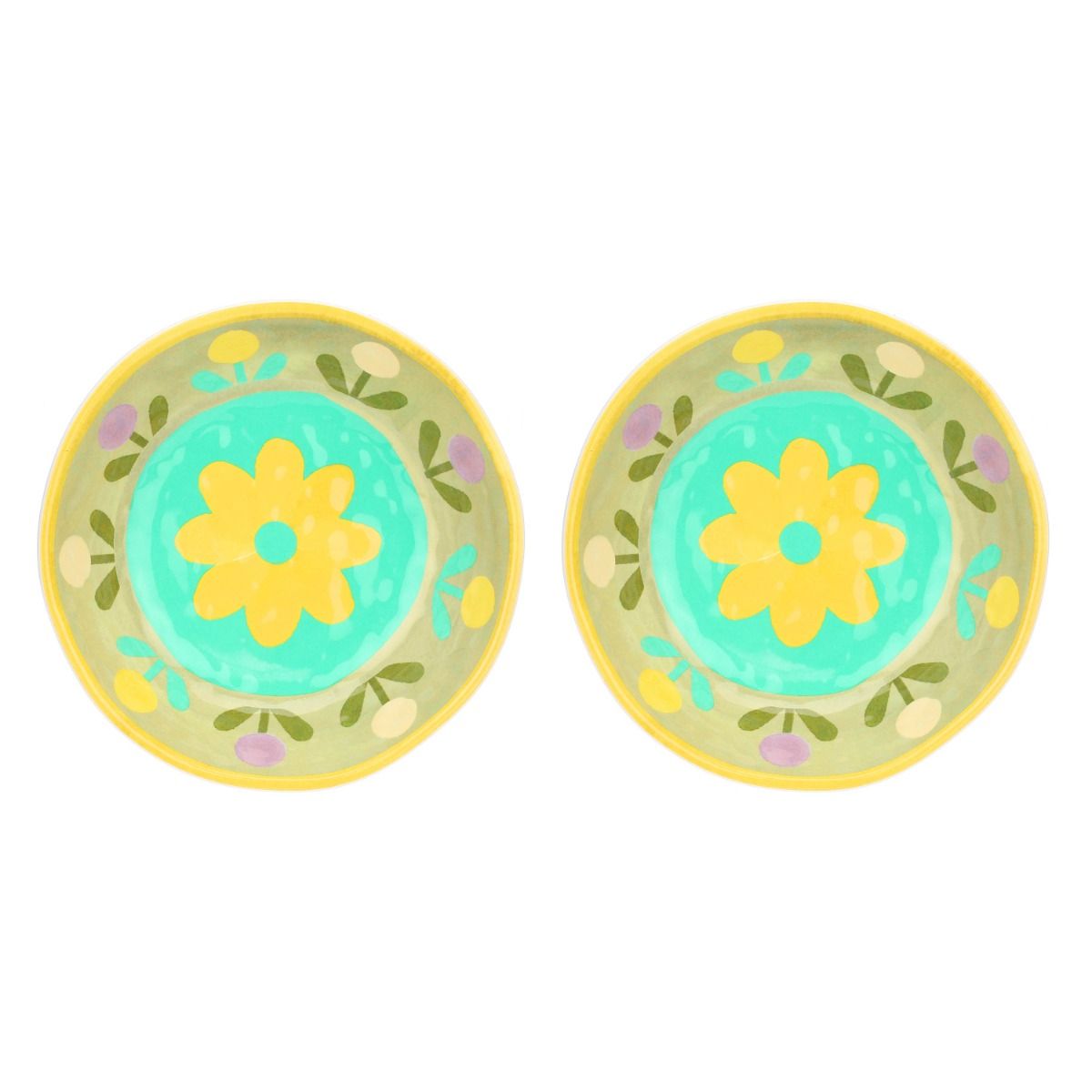 P4971P00 Set mit 2 tiefen Tellern aus Melamin Florianne primavera