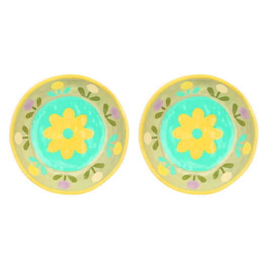 P4971P00 Set of 2 deep melamine plates Florianne primavera