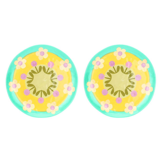 P4972P00 Set of 2 melamine cake plates Florianne primavera