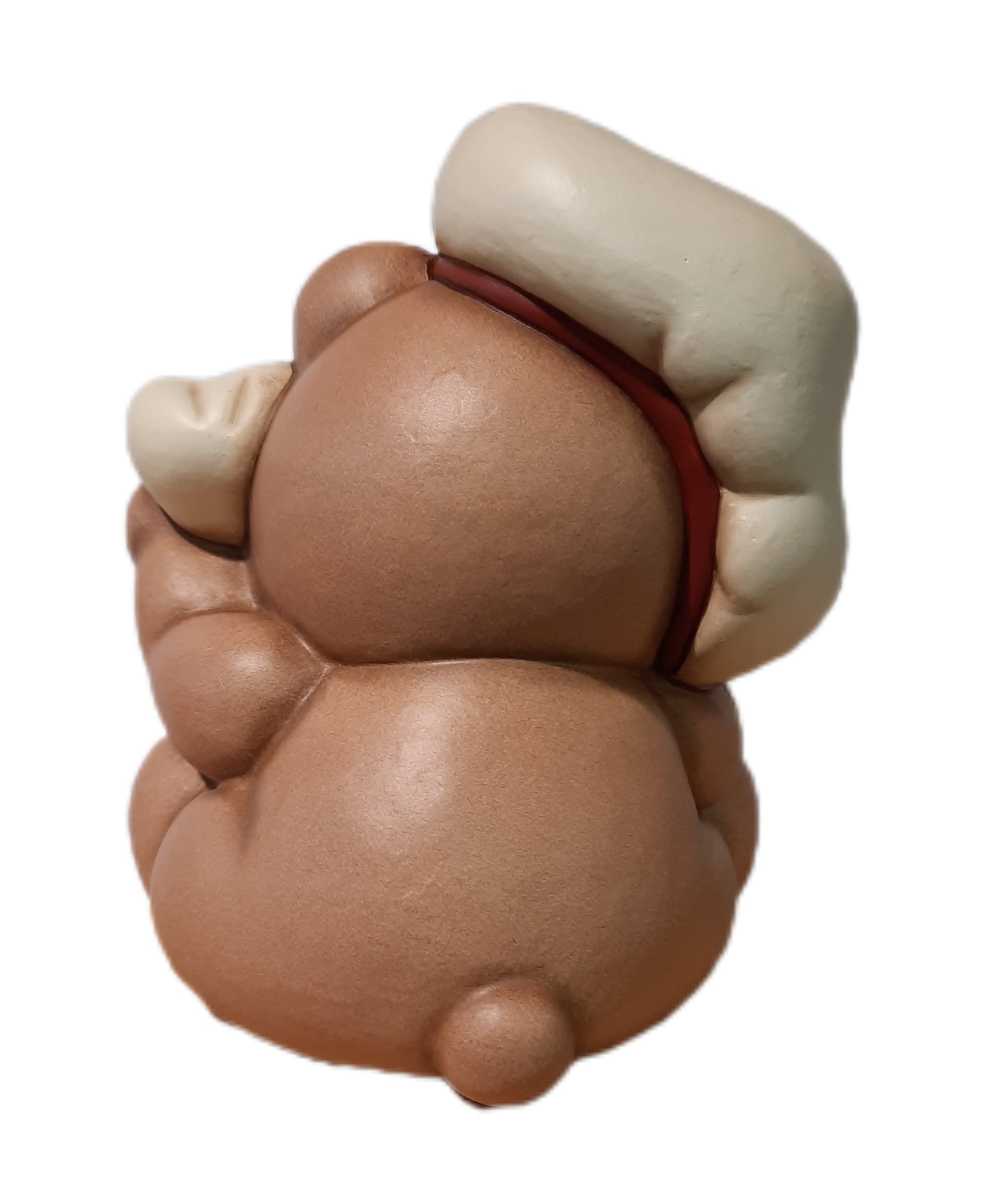 Thun Bär Weihnachtsfigur – handgefertigte Keramikfigur mit Bäckermütze, Spritztülle und Lebkuchenhaus, ideale Weihnachtsdekoration und Geschenkidee