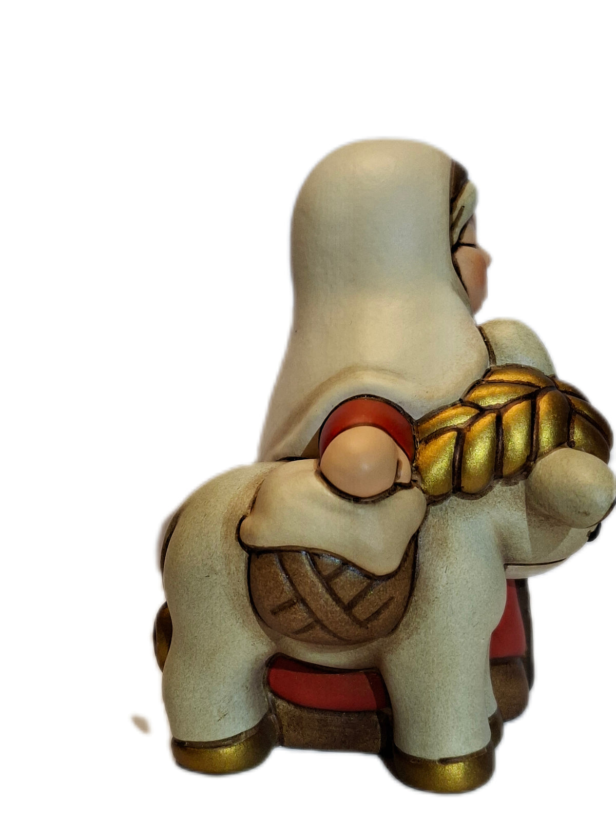 T11660280A82 Krippenfigur Großmutter mit Esel