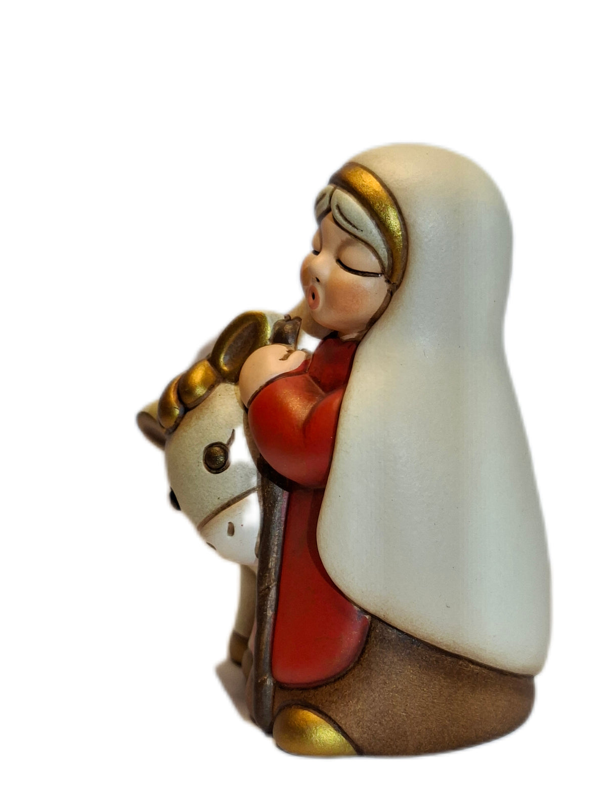 T11660280A82 Krippenfigur Großmutter mit Esel