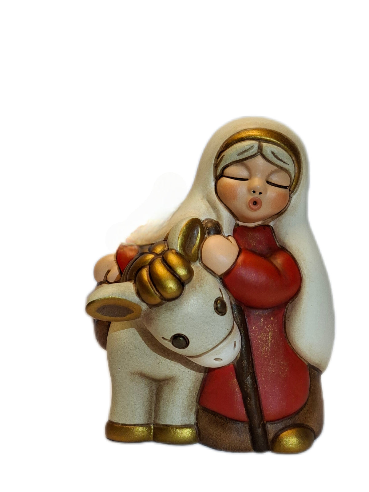 T11660280A82 Krippenfigur Großmutter mit Esel