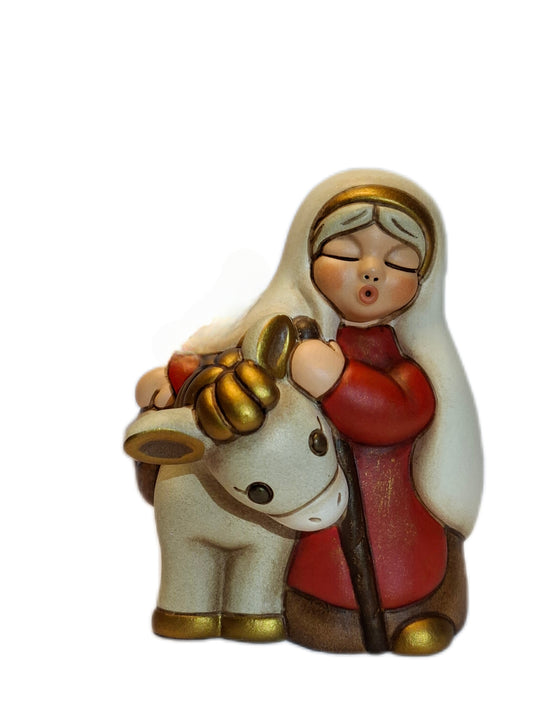 T11660280A82 Krippenfigur Großmutter mit Esel