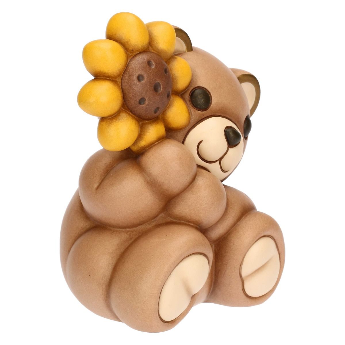 T10026276H90 Teddy mit Sonnenblume aus Keramik, groß