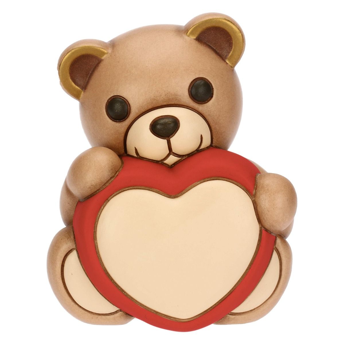 T10027274H90  Teddy mit Keramikherz, mittelgroß