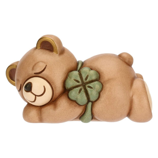 T10029273H90  Teddy mit vierblättrigem Kleeblatt, klein