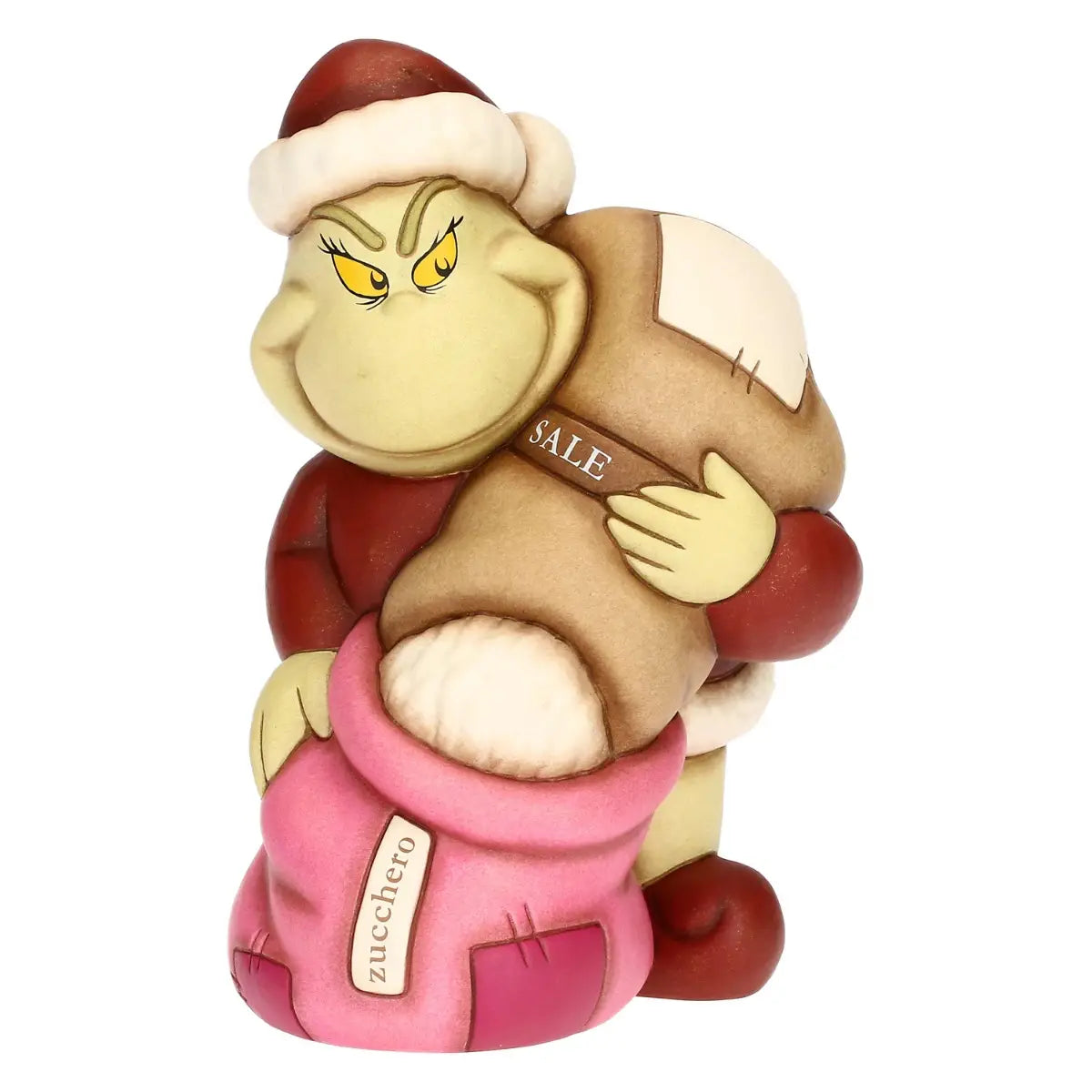 THUN Grinch Figur im Weihnachtsszenario – perfekte Deko für Wohnzimmer oder Geschenktisch