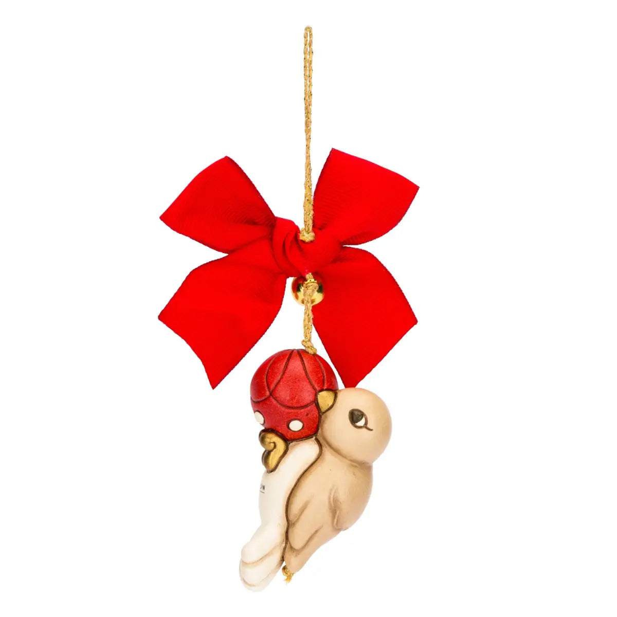 Großer nostalgischer Keramikvogel als Weihnachtsbaumschmuck