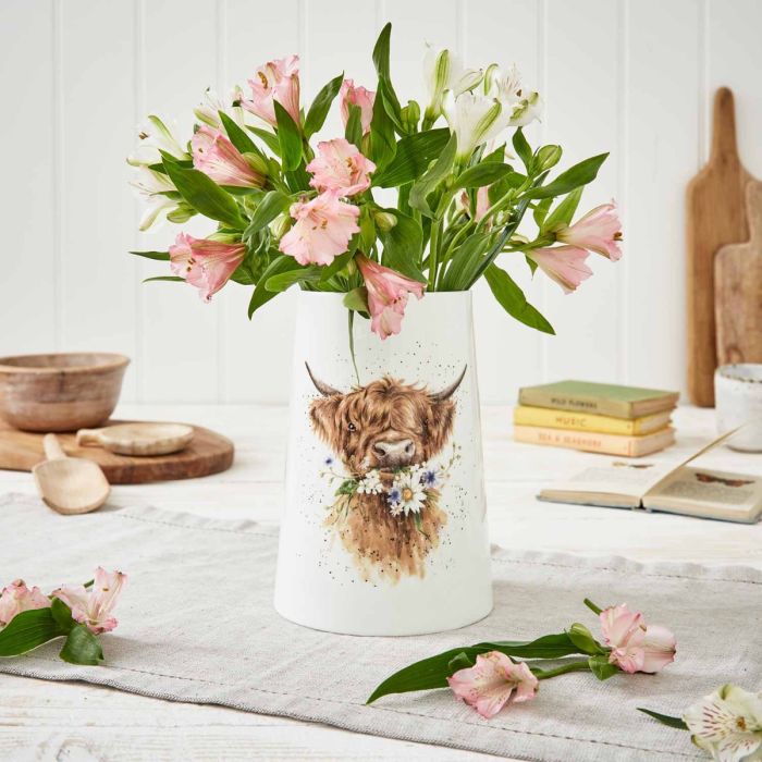 WNRW4348 Große Vase 'Daisy Coo' Hochlandkuh