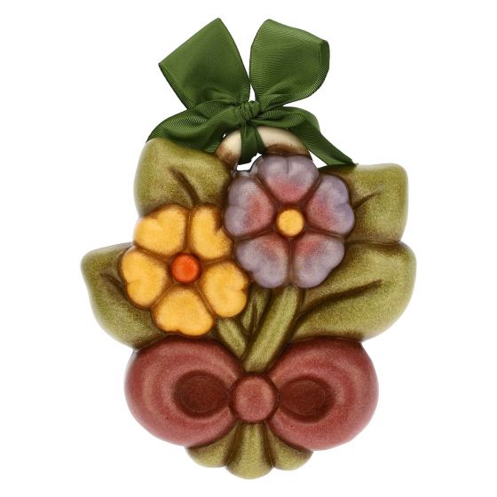 A1128H90 Dekoform Blumen gelb und lila