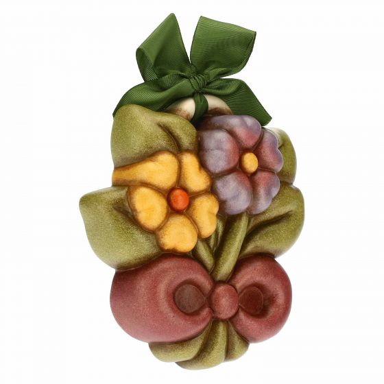 A1128H90 Dekoform Blumen gelb und lila