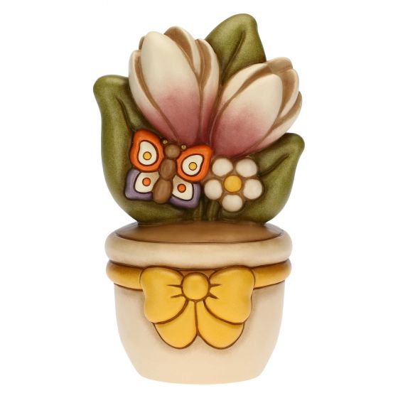 C2862H90 Decorative vase with butterfly and flowers "This product is currently out of stock. Please contact us so we can let you know the next possible delivery date."