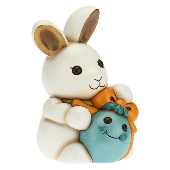 F2941H90 Hase Joy entzückt mit hellblauem Ei
