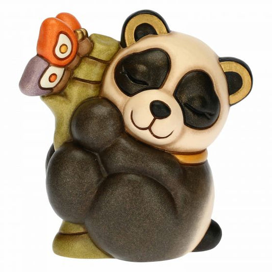 F3005F78 Panda-Dame harmonisch mit Bambus und Schmetterling