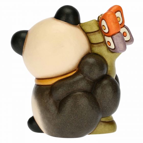 F3005F78 Panda-Dame harmonisch mit Bambus und Schmetterling