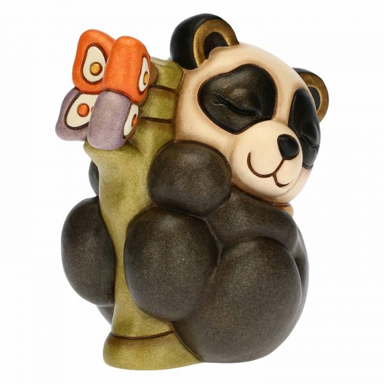 F3005F78 Panda-Dame harmonisch mit Bambus und Schmetterling