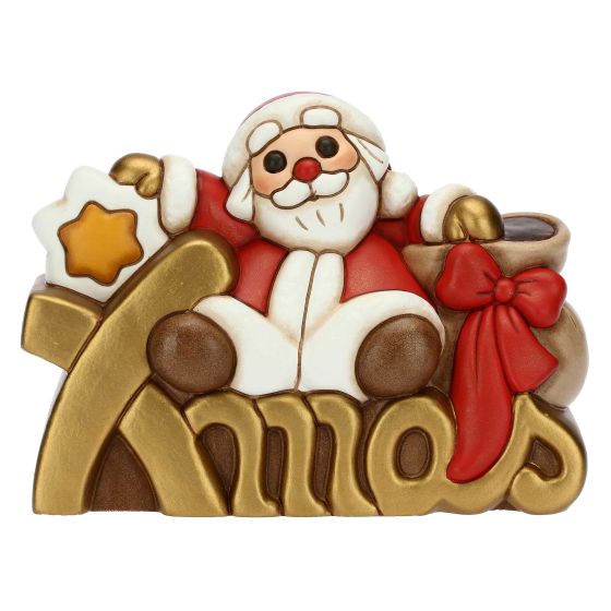 F3223A82 Babbo Natale su scritta Xmas   "Questo prodotto è attualmente esaurito. La preghiamo di contattarci per informarla sulla prossima data di consegna possibile".