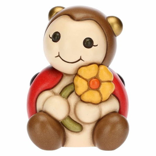 F3236H90  Marienkäfer mit gelber Blume mittel