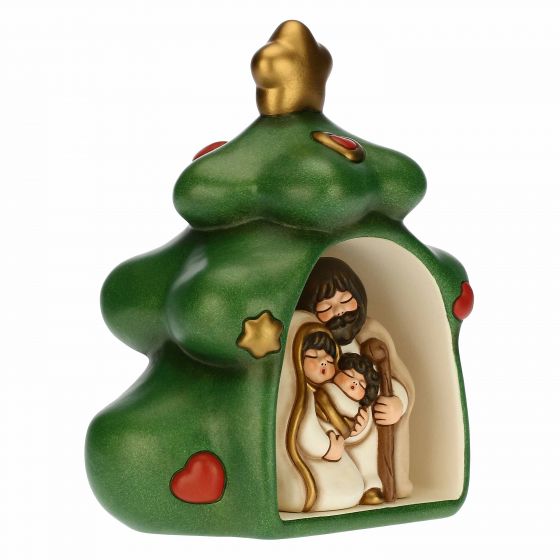S3127A91 Christmas tree with mini nativity scene