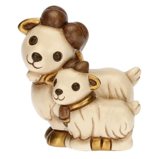 Krippenfigur Ziege mit Jungem zur klassischen Krippe von Thun