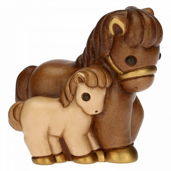 Krippenfigur Pferd mit Fohlen zur klassischen Krippe von Thun 