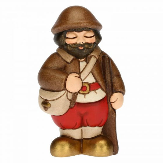 Krippenfigur Jäger zur klassischen Krippe von Thun in rot