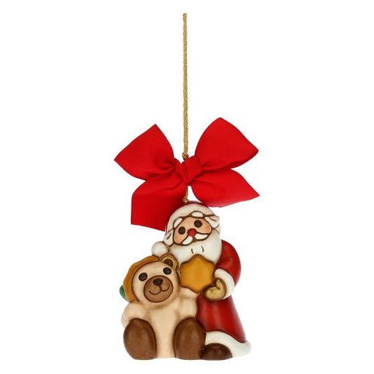 S3183A82 Weihnachtsschmuck Weihnachtsmann mit Teddy maxi
